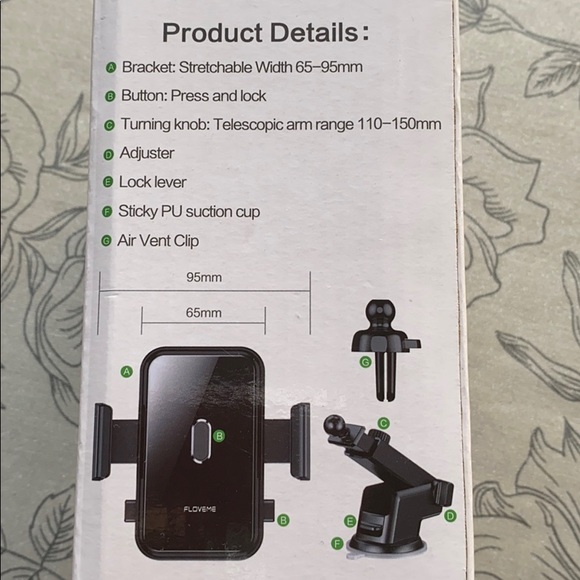 FLOVENT 2n1 Car Phone Mount - Picture 3 of 9